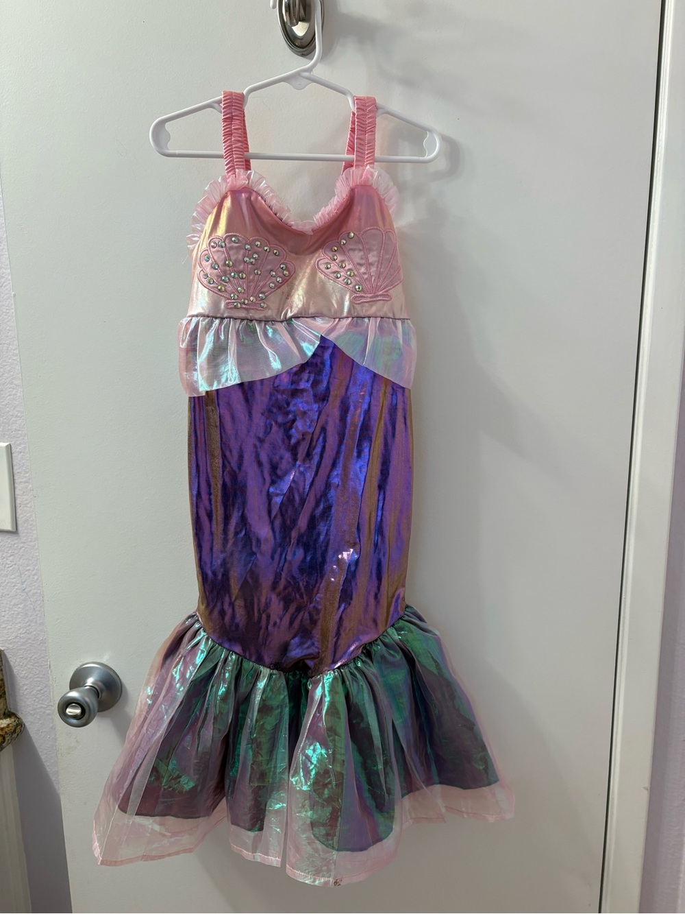 Pink and Purple Iridescent Mermaid Kids Halloween Costume
